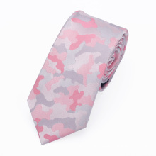 Pas cher en gros polyester tissé camouflage rose dames cravates